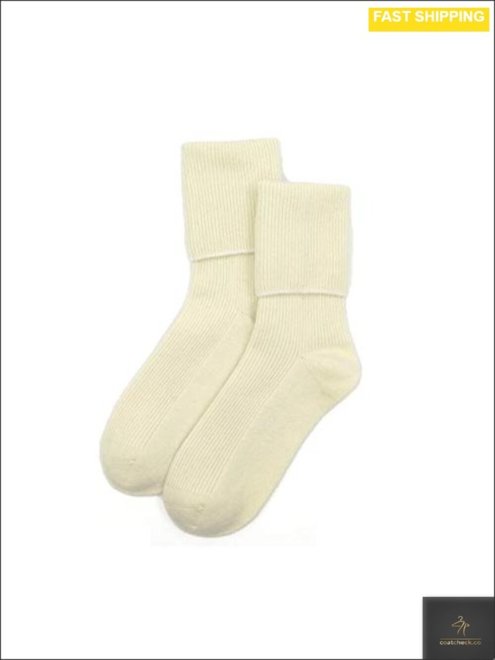 100% Cashmere Bed Socks Hand-Linked Smooth Toe Faux Leather Gift Pouch